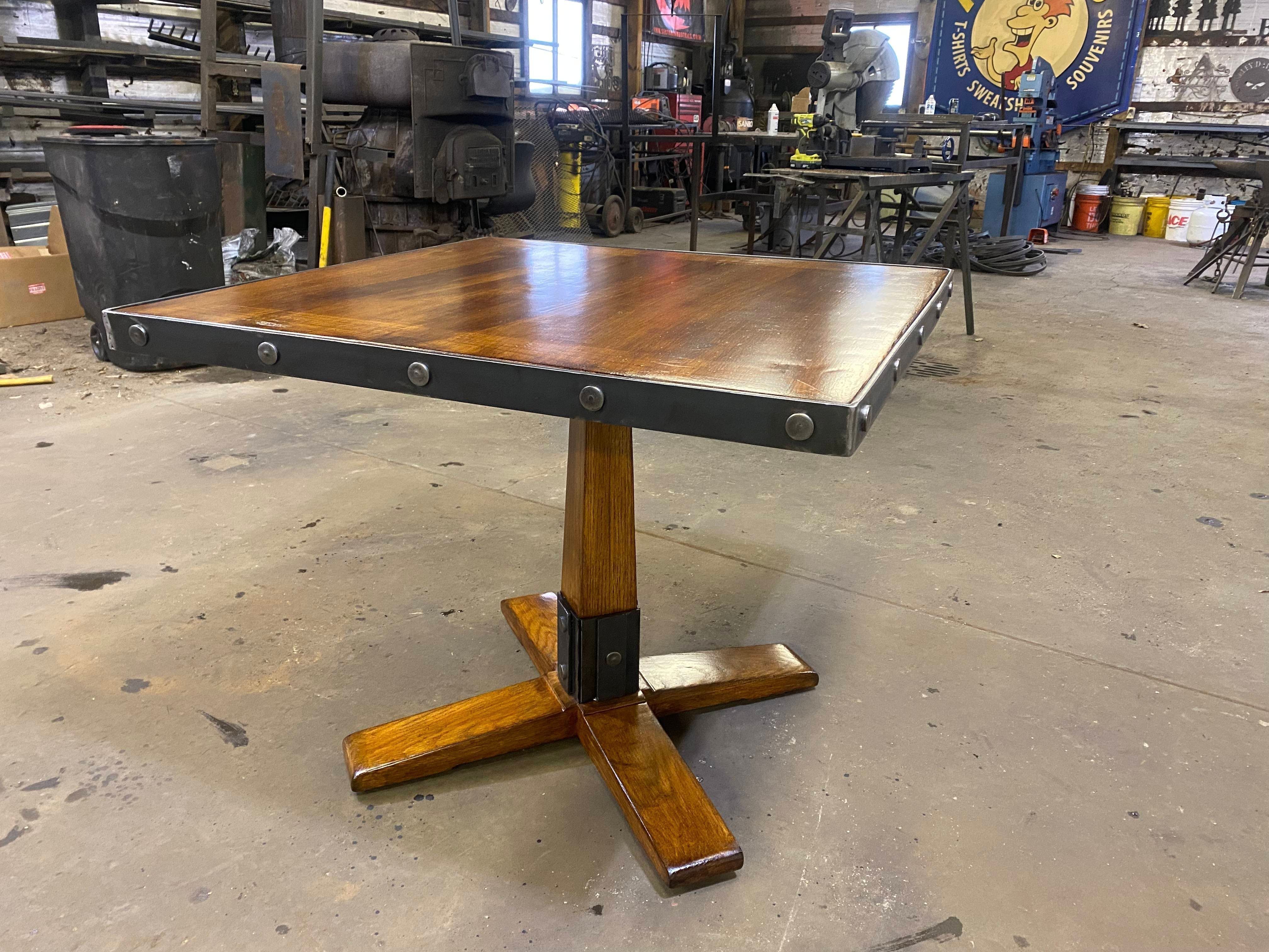 Industrial Steel & Wood Table