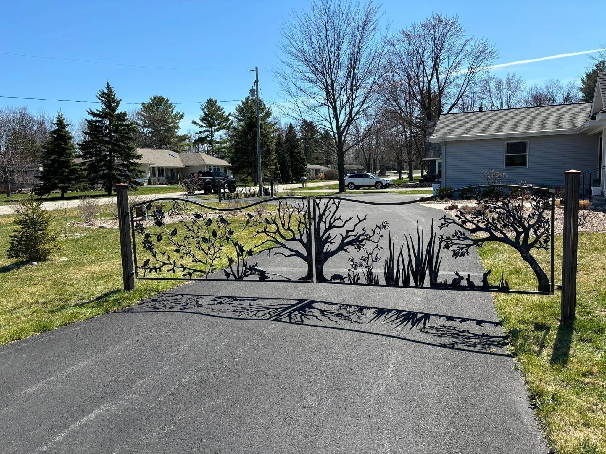 Custom Nature-Themed Steel Gate