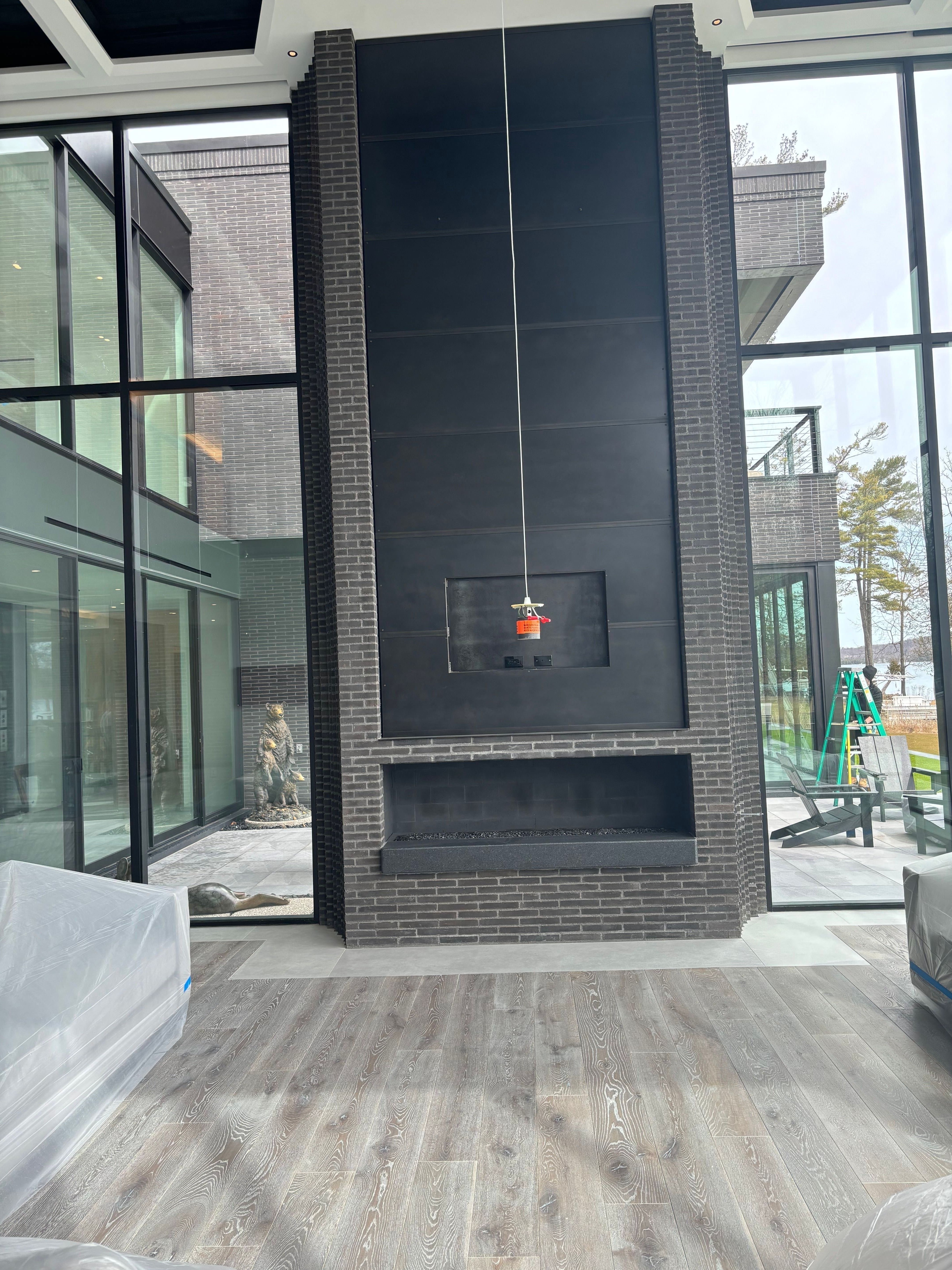 Custom Fireplace Hot-Rolled Patina