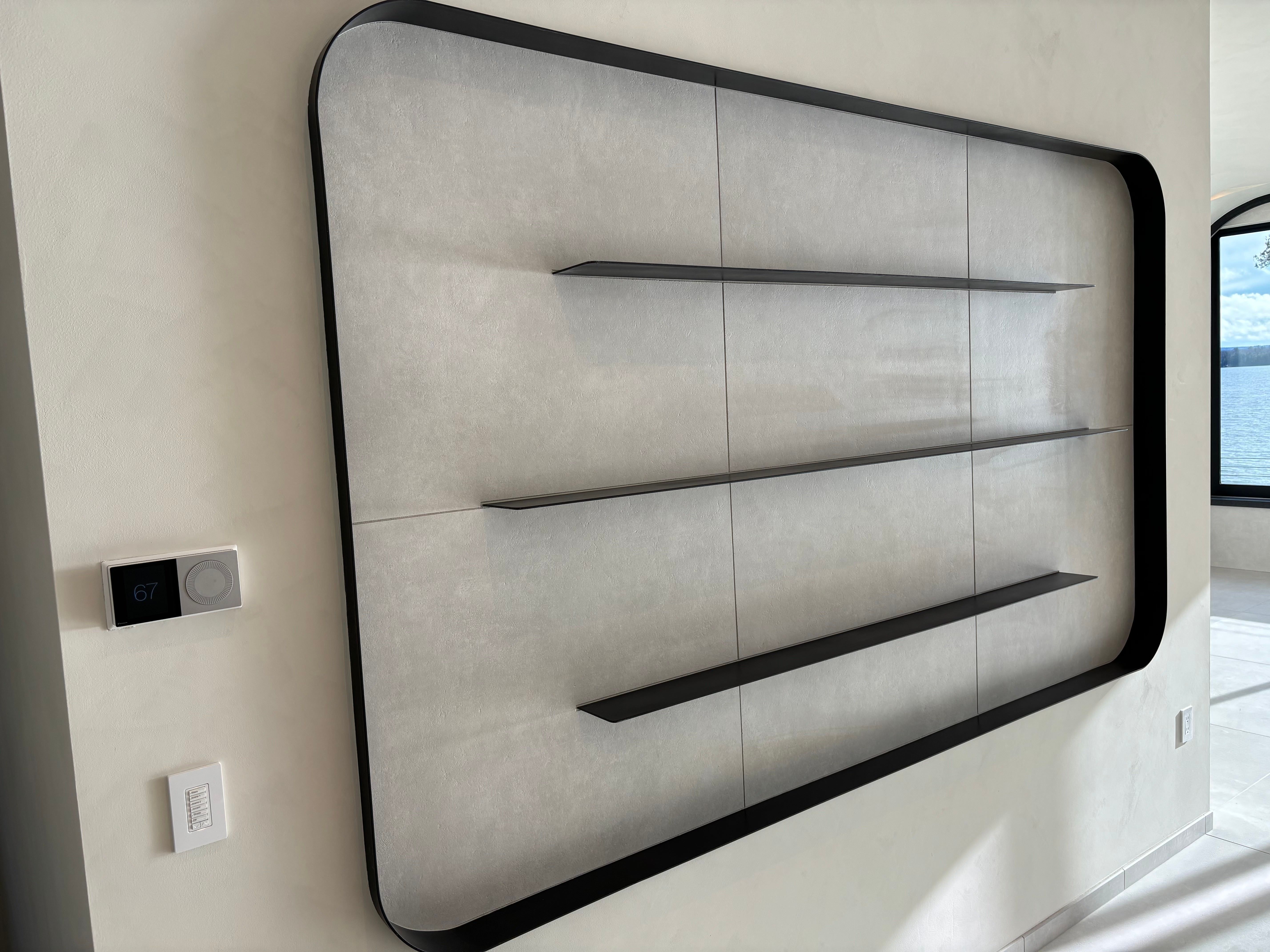 Minimalist Floating Metal Shelves