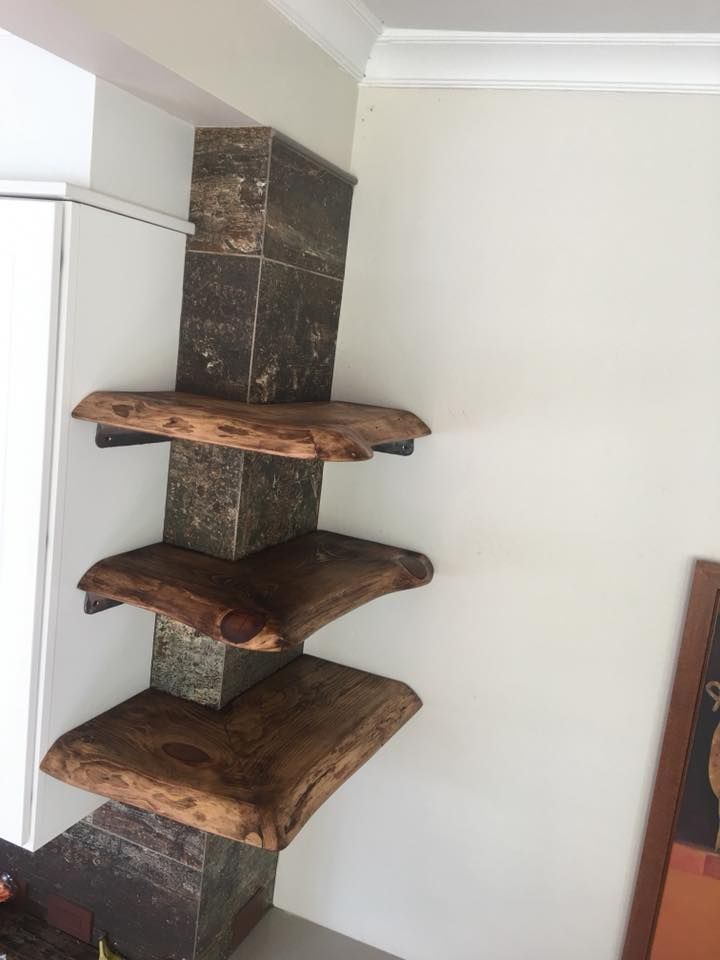 Live-Edge Custom Shelving